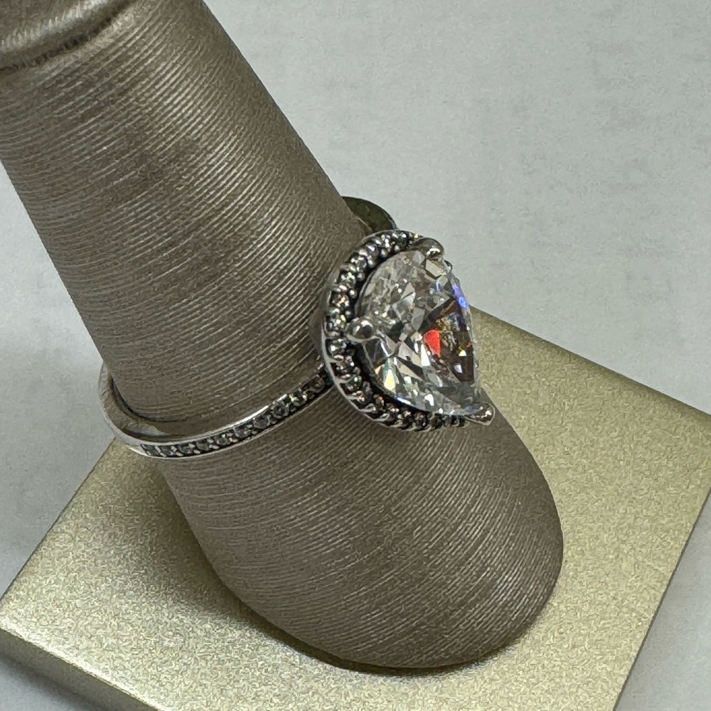 Pandora Pear Shape Silver Ring - image 3
